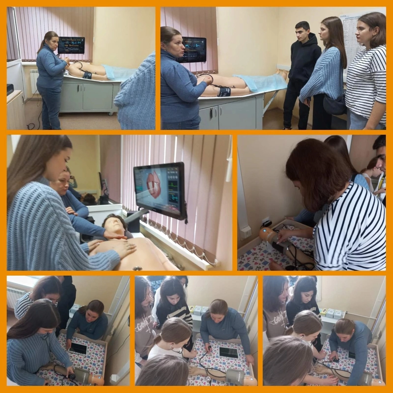 Экскурсия учащихся медицинского класса в Саратовский медуниверситет.