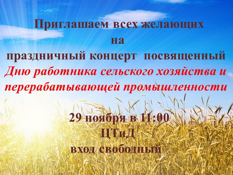 Приглашаем вас 29 ноября в 11.00 на праздничный концерт.